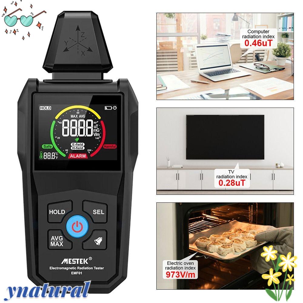 YNATURAL Electromagnetic Radiation Tester High Precision Counter Emission Dosimeter Professional EMF Meter