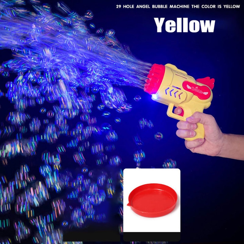29 Holes Angel Bubble Rocket Bubbles Machine Automatic Blower with