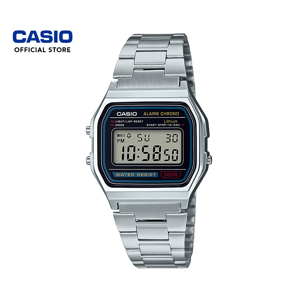 CASIO GENERAL A158WA Unisex Vintage Digital Watch Stainless Steel