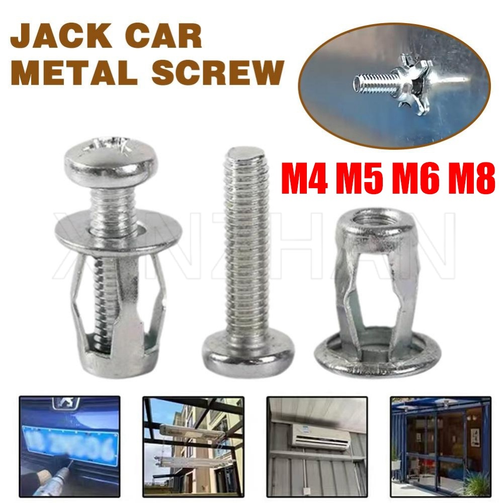 4Pcs M4 M5 M6 M8 Jack Nuts / Mental Hollow Wall Iron Skin Nut Bolt ...