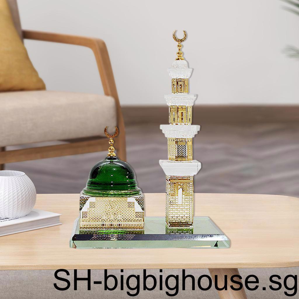 Mosque Statue Decor Miniature Muslim Kaaba Islamic Figurine Home Car