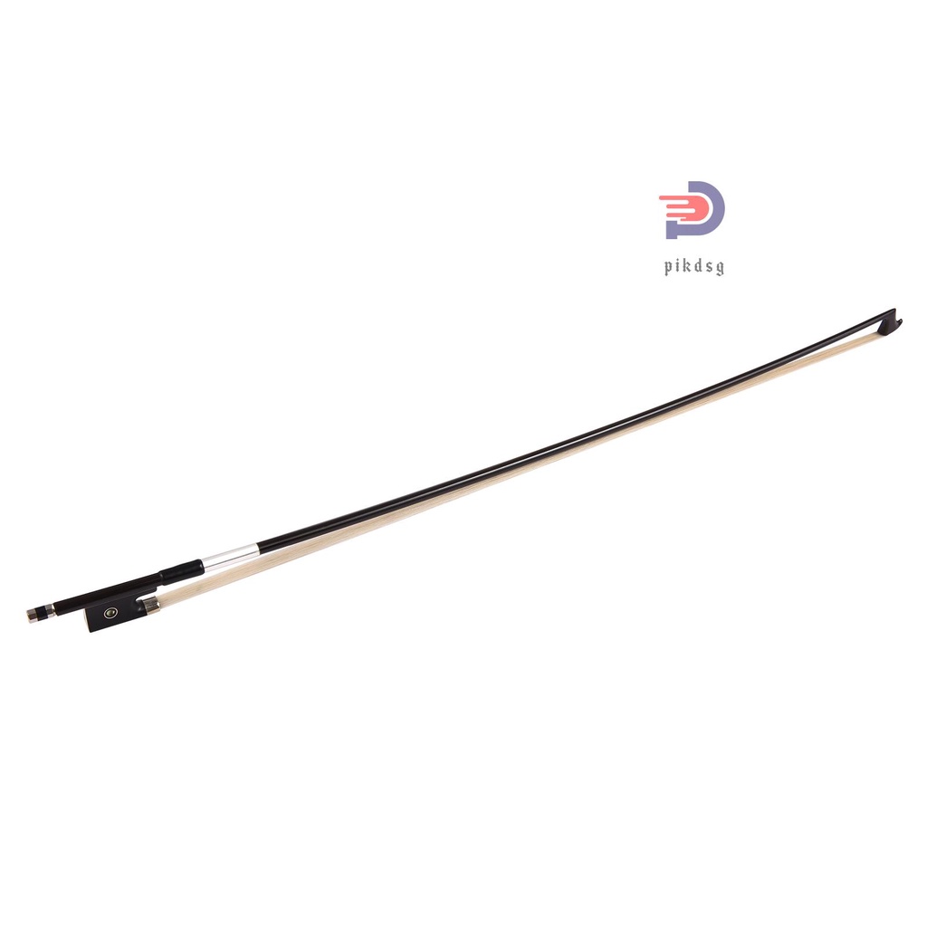 [PISG]4/4 Violin Fiddle Bow Carbon Fiber Round Stick Ebony Frog White