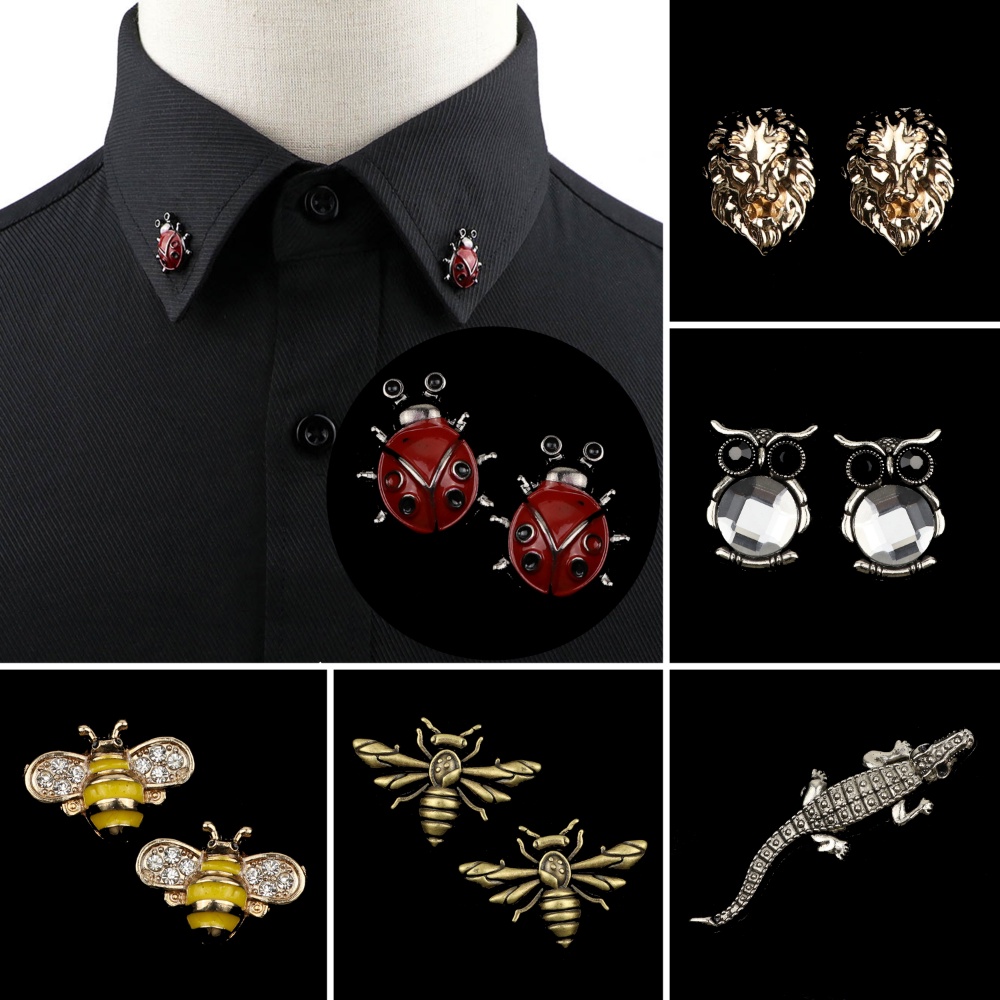 Mens collar sale brooch