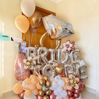 Bride to Be Decoration Set 54Pcs with Bride to Be Ring Foil Balloon,  Metallic Balloons, Silver Foil Curtain and Sash/Bridal Shower Decorations  Items/Bachelorette - Party Propz: Online Party Supply And Birthday  Decoration