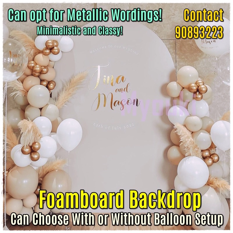 (SG SELLER 🇸🇬)Foamboard Backdrop/Foam board Arch /Custom Shape Standee