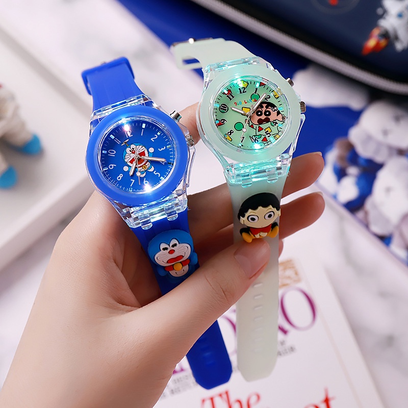 Children s Luminous Watch Cartoon Mouse Soft Silicone Strap Girls Boys Students Outdoor Quarze Wrist Watch