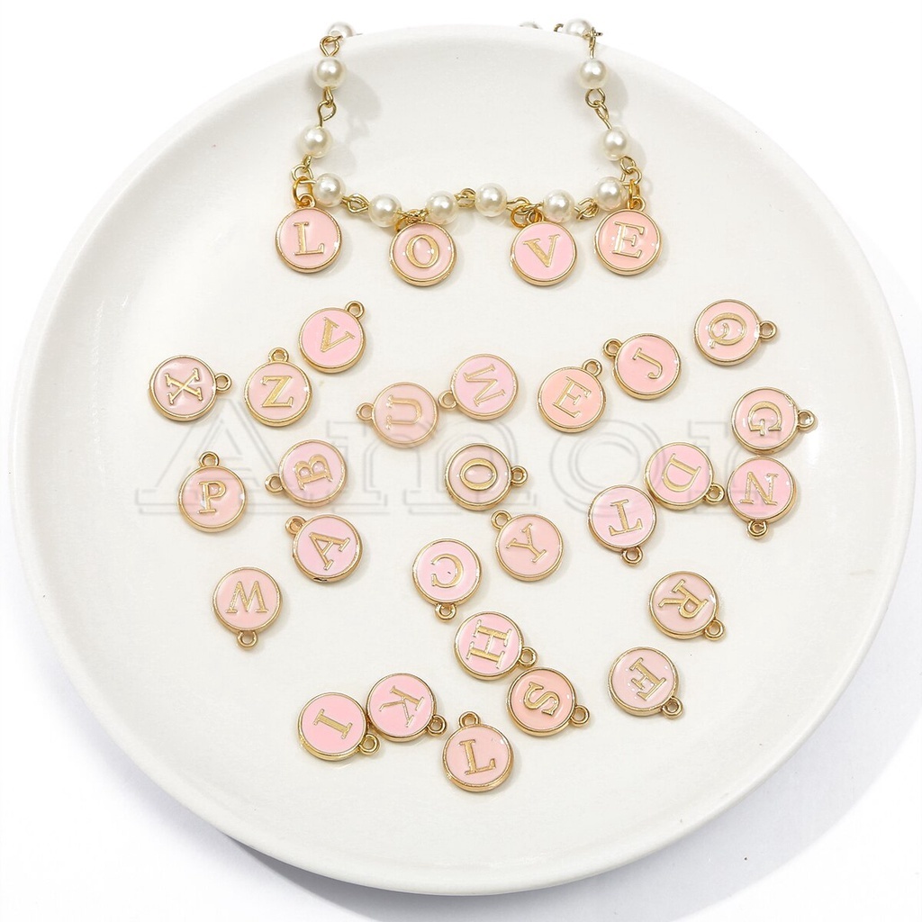 DIY Bracelet Necklace Jewelry Making Alloy Letter Charms AZ Letter Charms Jewelry Accessories