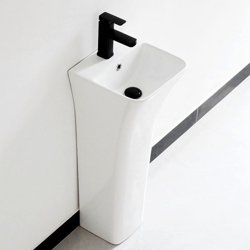 Column washbasin simple column basin integrated floor-standing ceramic ...