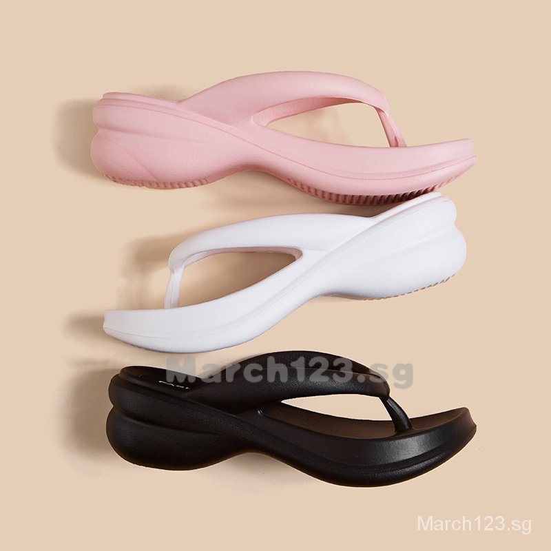 Women‘s flip flops Summer outdoor slippers No-slip Bathroom flip flops ...