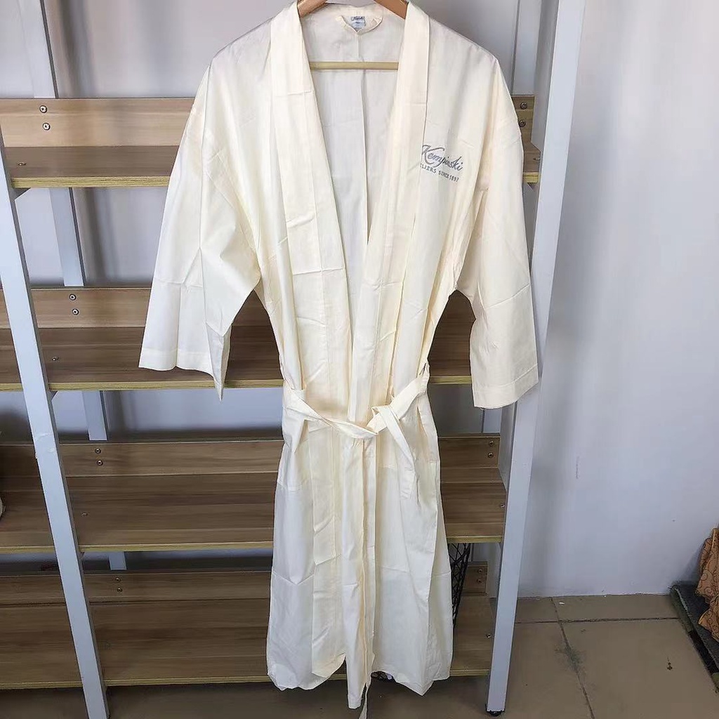 Hotel Bathrobe Spring, Summer and Autumn Thin Loose Pure Cotton Men's