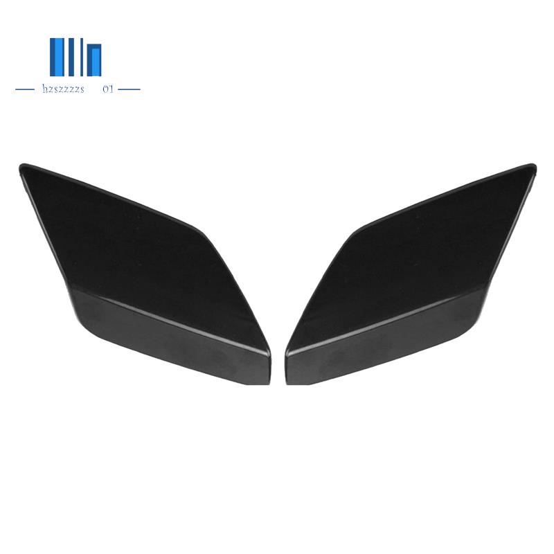 2Pcs Left + Right Front Bumper Headlight Washer Nozzle Jet Cover Caps Accessories Dark Grey for