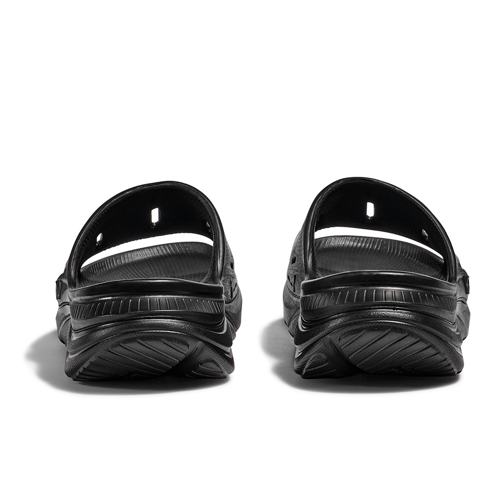 HOKA Unisex Ora Recovery Slide 3 Sandal - Black / Black | Shopee