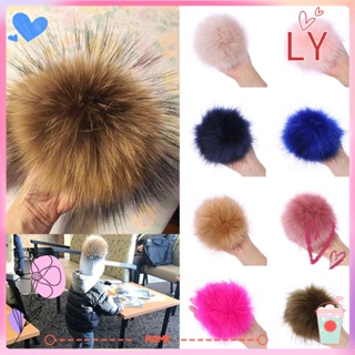 Cosweet 20 Pcs Faux Fur Pom Poms for Hats - 4 inch Fluffy Pom Poms with Elastic Loop for DIY Crafts, Removable Knitting Accessories for Shoes Scarves
