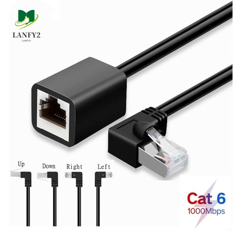 ALANFY Network Extension Cable Multiple Angles RJ45 Straight 90 Degree