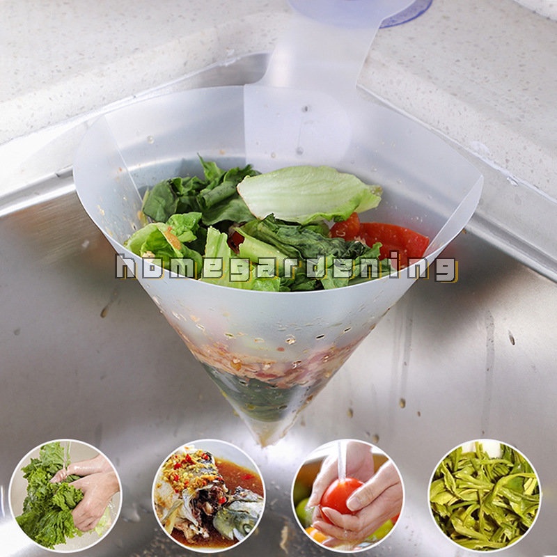 Foldable Kitchen Sink Strainer Self-Standing Filter Food Vegetable ...