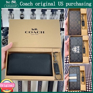 Coach Monogram Leather Folding Wallet Logo Folding Wallets (75371)