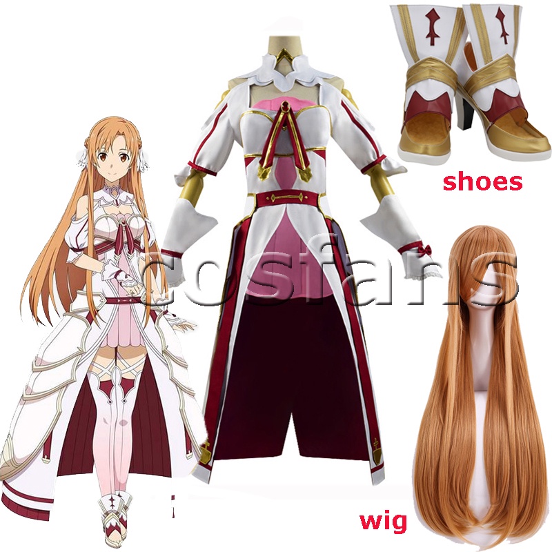 Sword Art Online Alicization Lycoris Yuuki Asuna Cosplay Costume Halloween Carnival Suit Women 