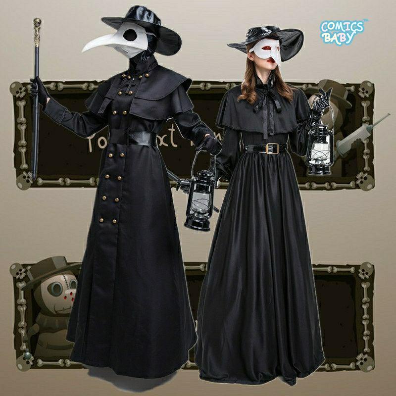 Halloween Costume Plague Doctor Cos Costume Crow Long Beak Costume