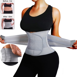 Waist Trainer For Women Lower Belly Fat Tummy Control Shapewear Postpartum  Plus Size Fajas Corset Wrap Waist Flat Band, Black, 4M US : :  Fashion
