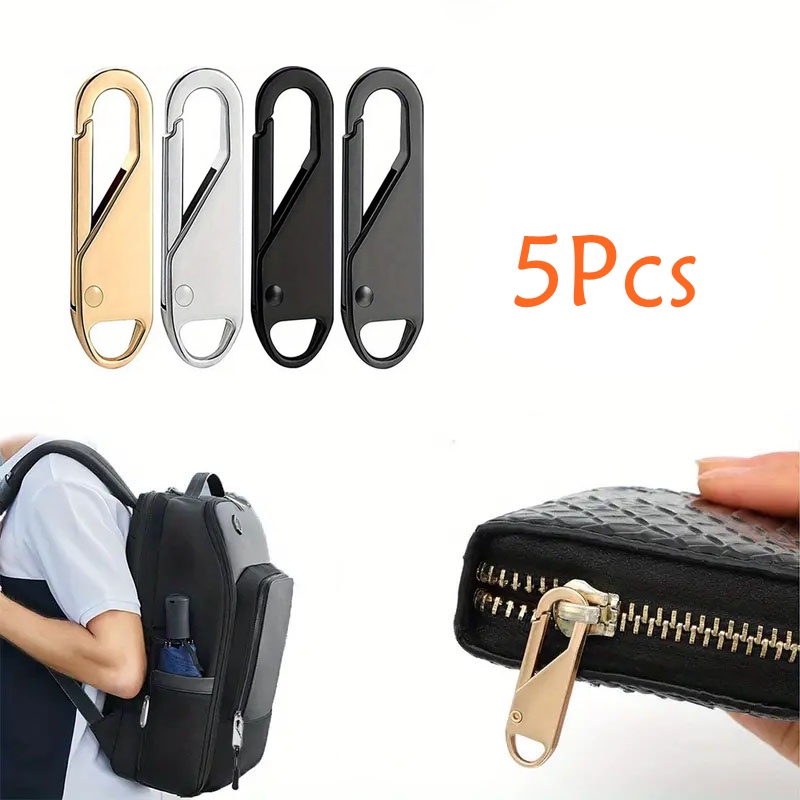 5Pcs Zipper Slider Puller Instant Zipper Repair Bag Replacement Bad Buckle Travel Bag Suitcase