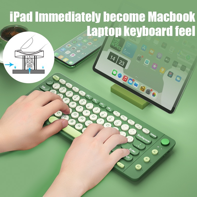 MultiDevice Dualmode Keyboard Typec Rechargeable 2.4G USB Wireless