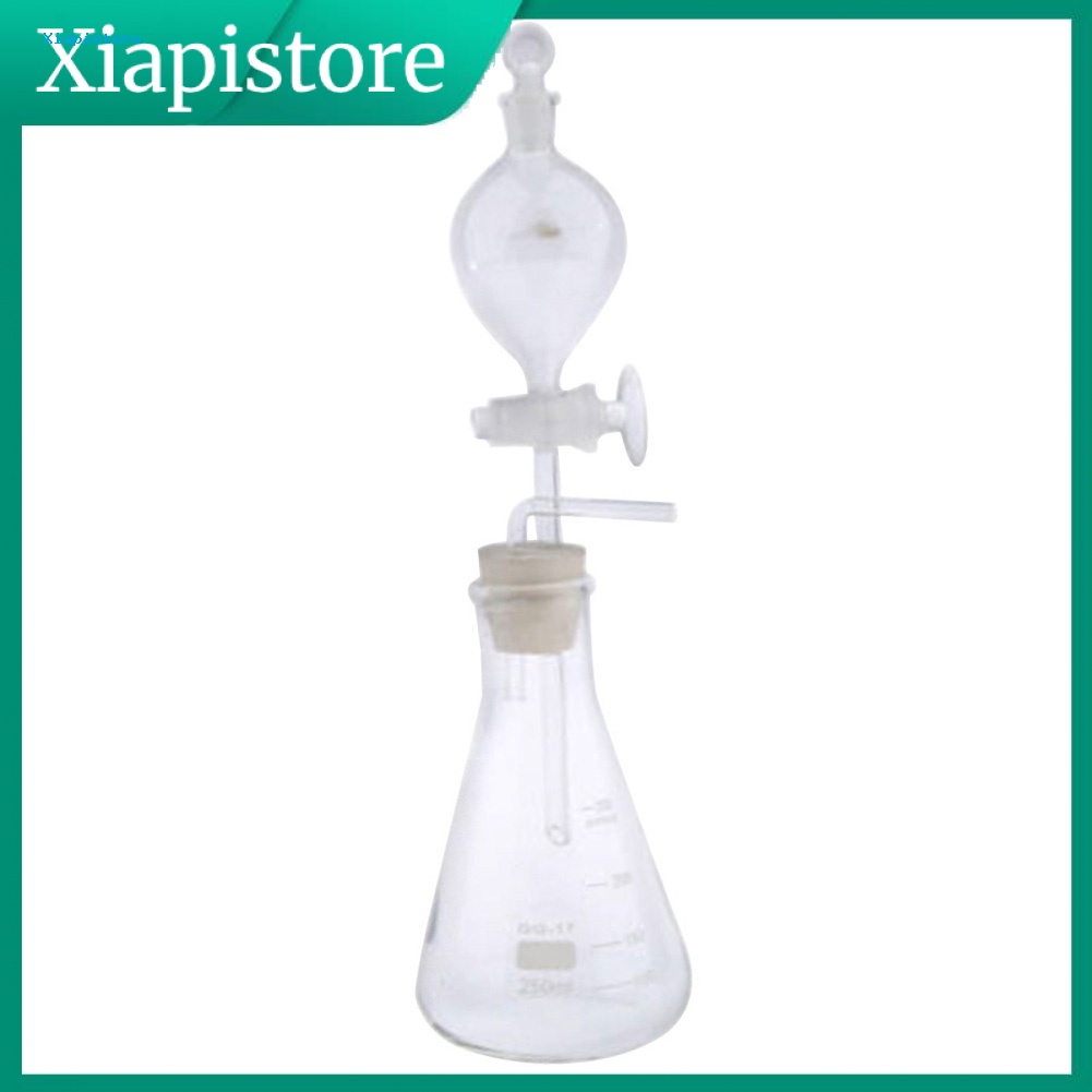 [Xiapistore] Glass Conical Flask Separatory Funnel Stopper Lab Gas