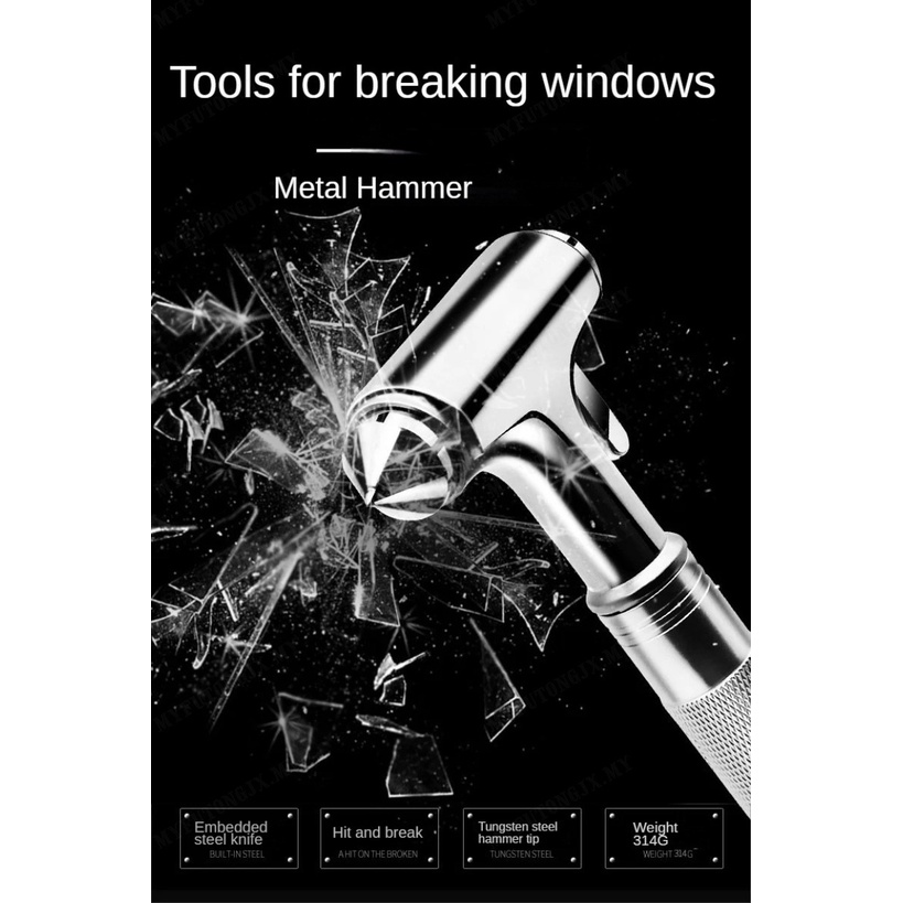 Safety Hammer Tool Window Breaker Metal Hammer Auto Glass Window Broken