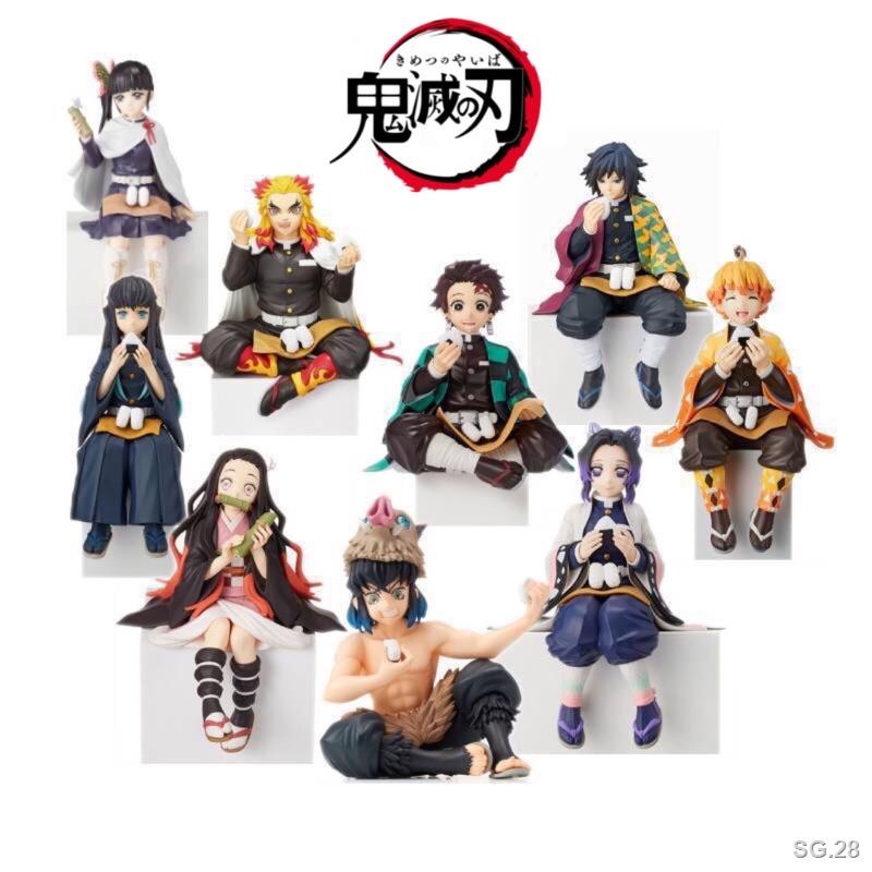 2022 Demon Slayer Sit Version Figure Kamado Tanjirou Agatsuma Zenitsu ...