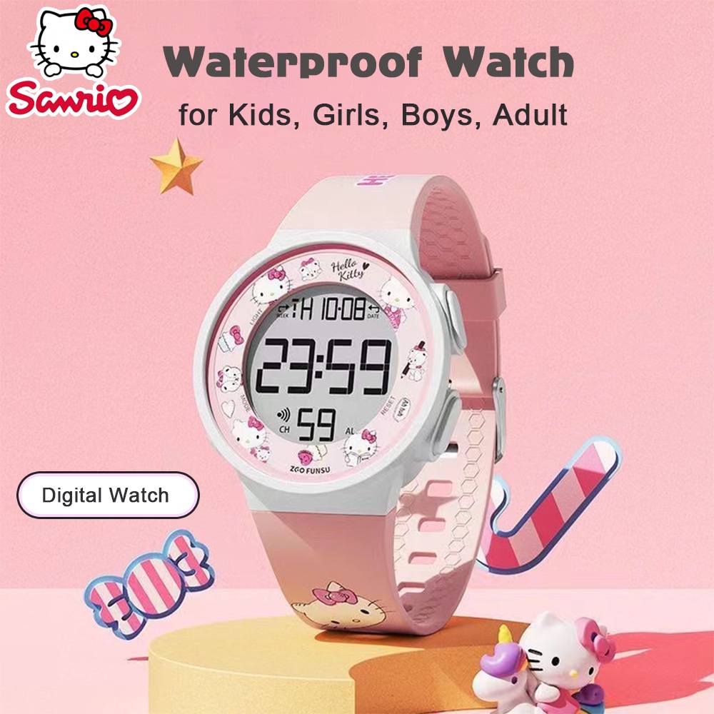 SG Seller 100 Authentic Hello Kitty Watch for Kids Girls Waterproof Watches Digital Watch Birthday Gift 8551