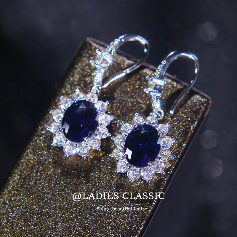 Real hot sale sapphire earrings