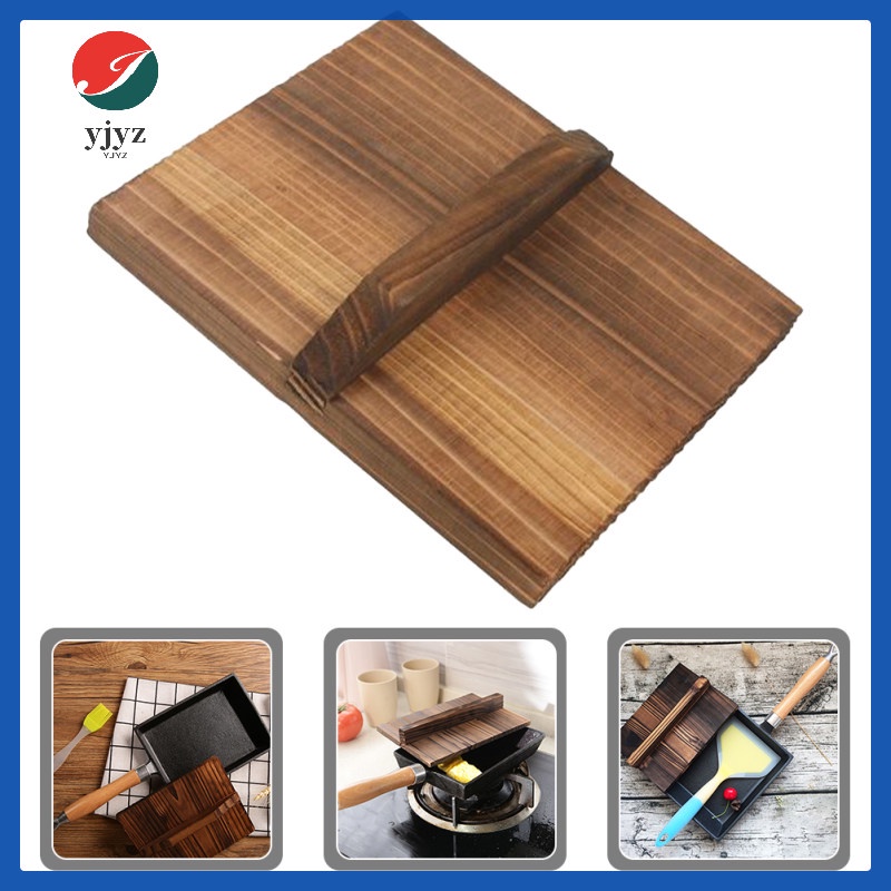 Wooden Pot Cover AntiSpillover Tamagoyaki Pan Wok Cover Pot Lid