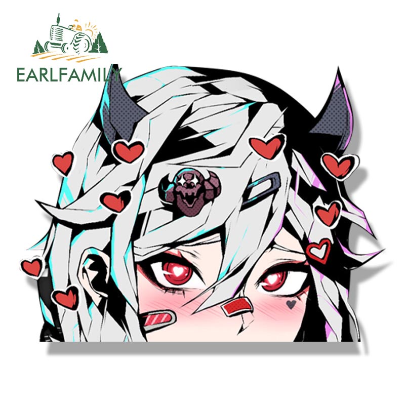 EARLFAMILY Punk Modeus From Helltaker Peeker Car Sticker Cartoon ...
