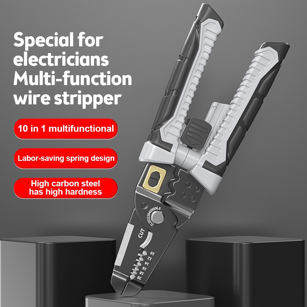 DIYMORE Wire Cutter Wire Stripper Heavy Duty Automatic Wire Stripper ...