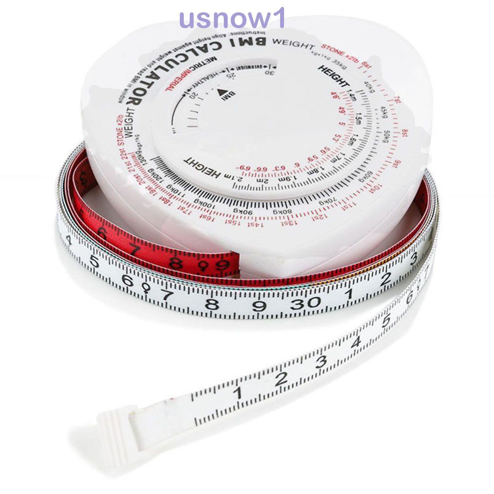 AHOUR1 Measure Tape Mini Retractable Diet Body Muscle Rule Tape BMI Tape
