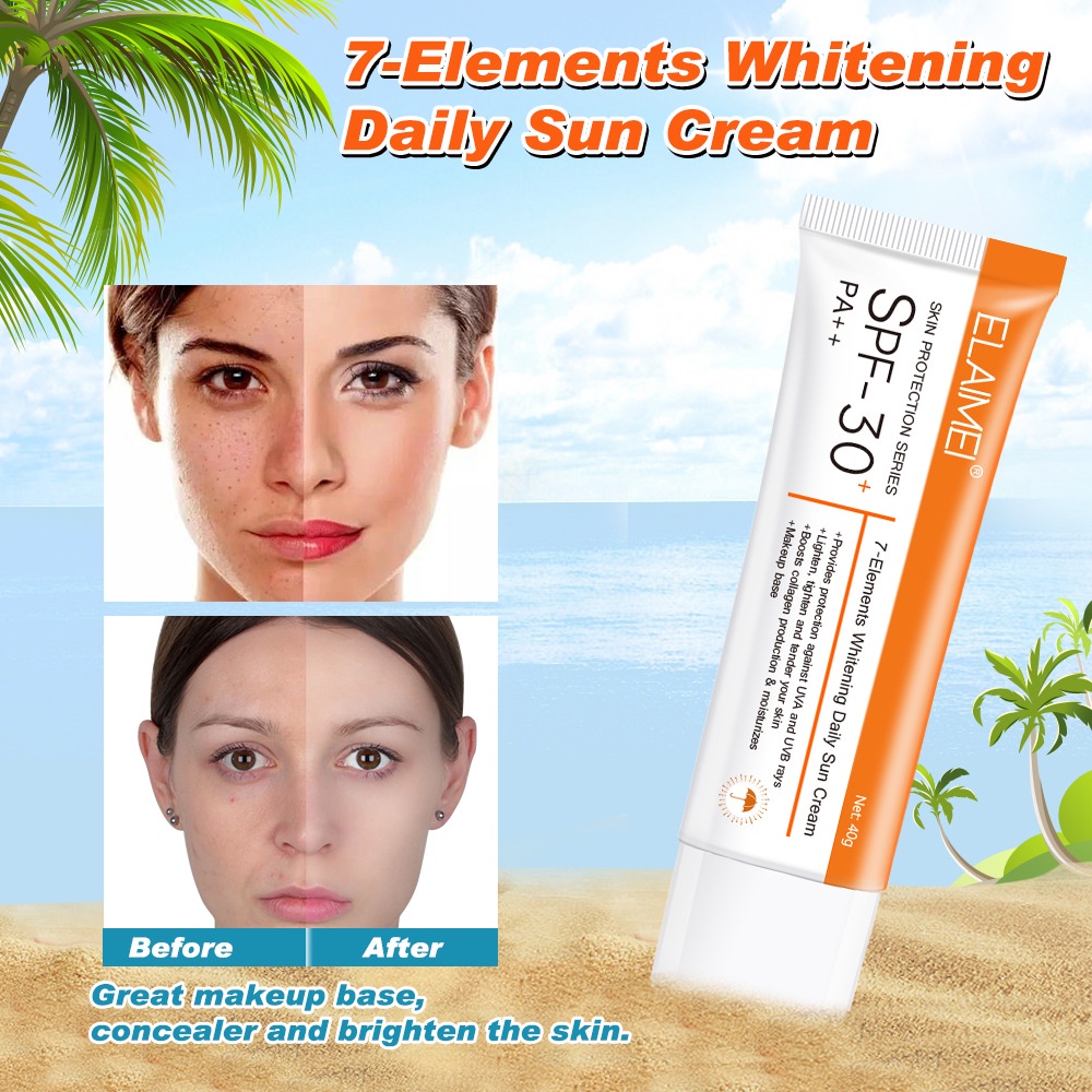 ELAIMEI Whitening Sun Cream SPF30 Whole body UV isolation Waterproof
