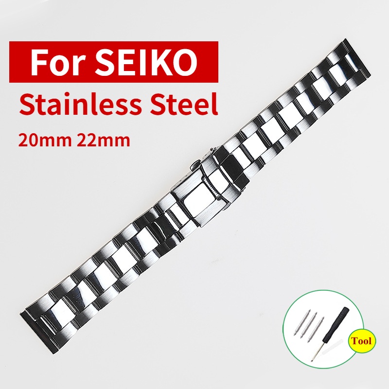 for SEIKO Diver Watch Band 20mm 22mm Stainless Steel Bracelet Iron