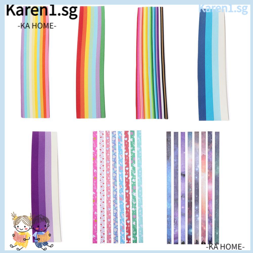 Origami Lucky Star Paper Strips Purple Mixed Star Folding DIY Pack
