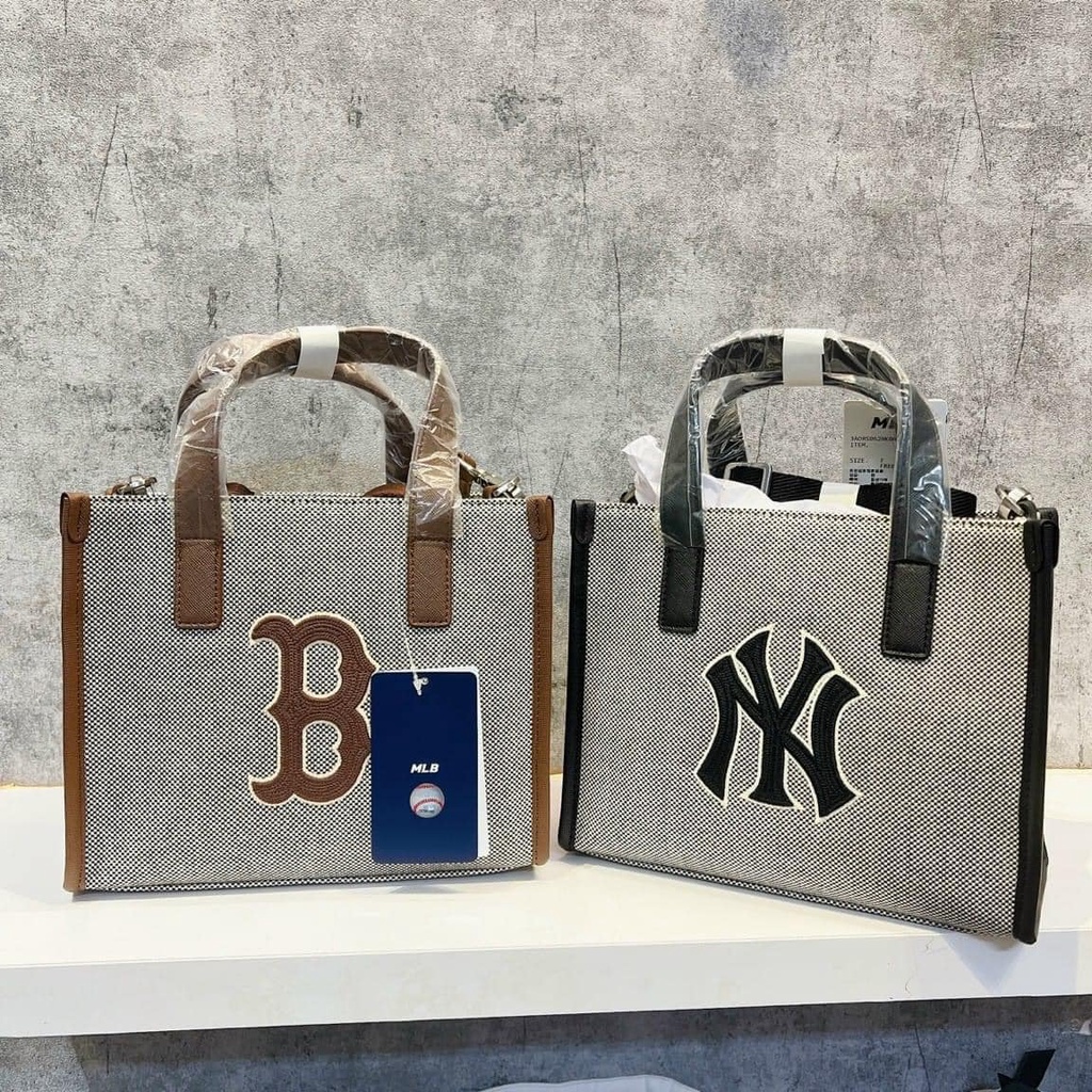 BASIC LETTERING CANVAS NEW YORK YANKEES L-TOTE BAG