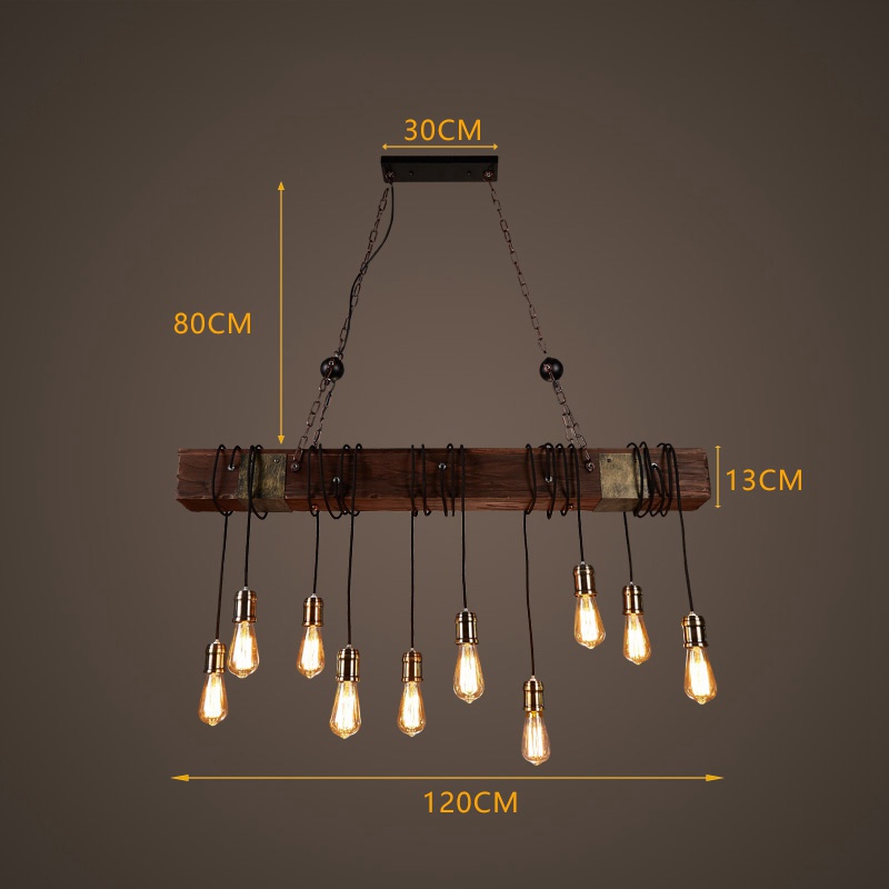 Antique Industrial Retro Wood E27 LED Ceiling Chandelier Lighting   Sg 11134201 7qvft Lfe9ja37vc91dc