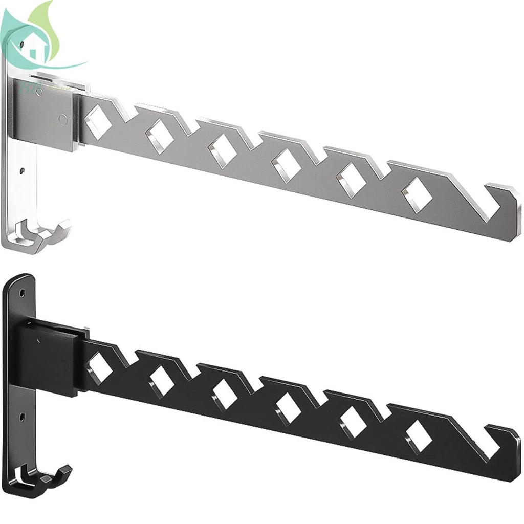 Clothes Drying Rack Adjustable Angle Clothes Hanger Wall-mounted ...