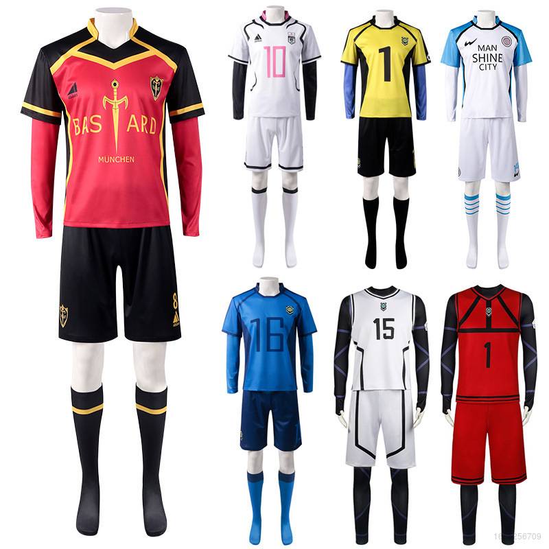 Gp Anime Blue Lock Jersey Cosplay Sae Hiori Chigiri Bastard Munchen Top Shorts Sportswear