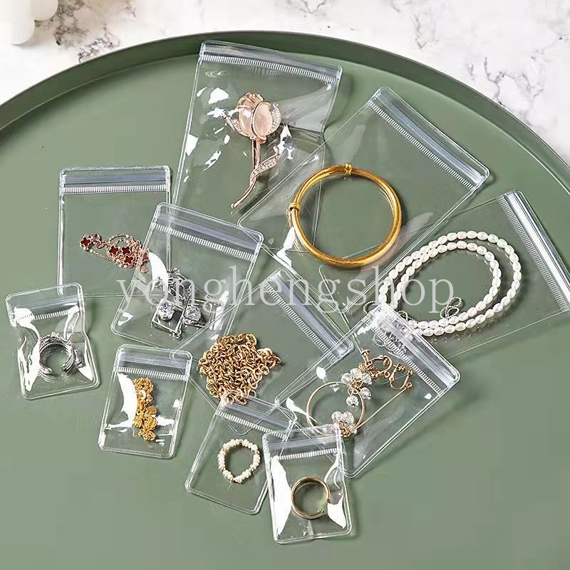 20pcs/set PVC Transparent Jewelry Organizer Packaging Bags Anti ...