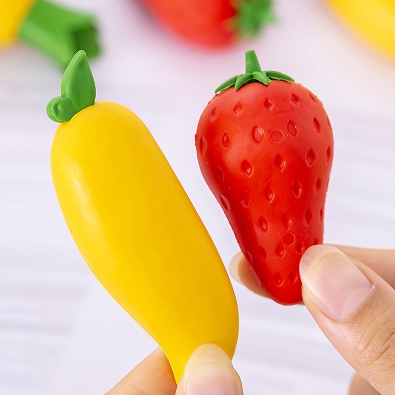 [Wholesale Price]Big Size Creative Fruit Eraser / Cartoon Cute Carrot ...