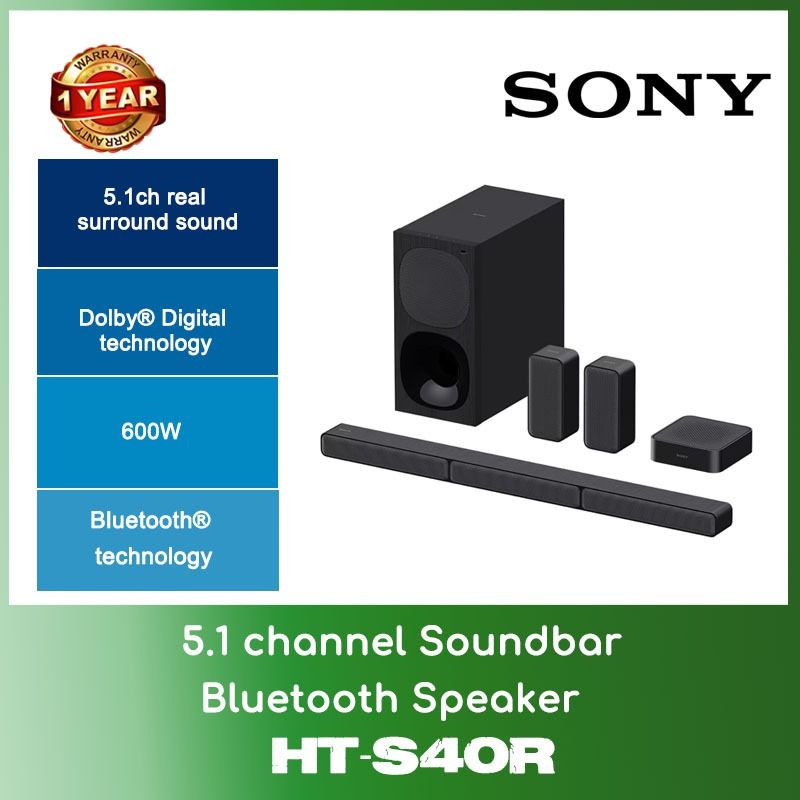 Sony HTS40R 5.1ch Dolby® Digital technology 600W Home Theater Soundbar