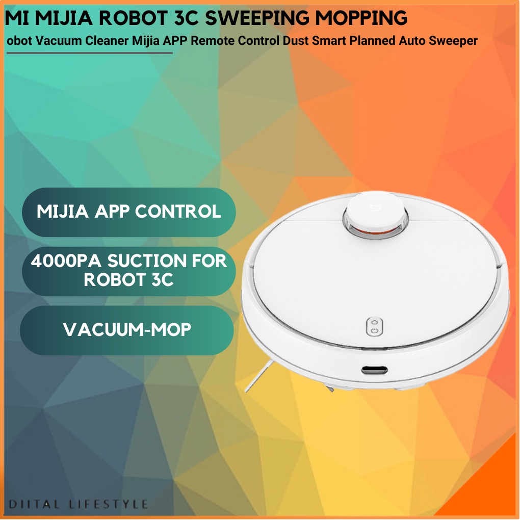 Xiaomi Mijia Mi Robot Vacuum 3C 4000Pa Suction/LDS Laser Navigation ...