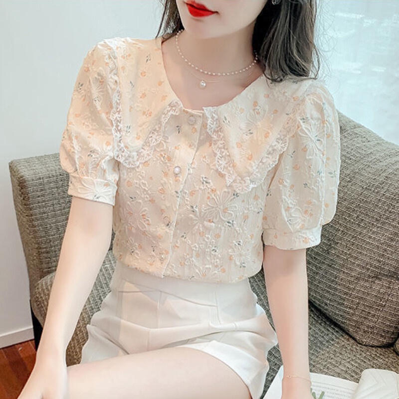 Floral Shirt Korean Style Fashion Women Blouse New Design 2023 Summer ...