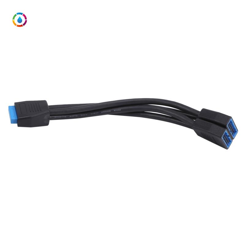 Motherboard USB 3.0 19Pin/20Pin Header 1 to 2 Extension Splitter Cable