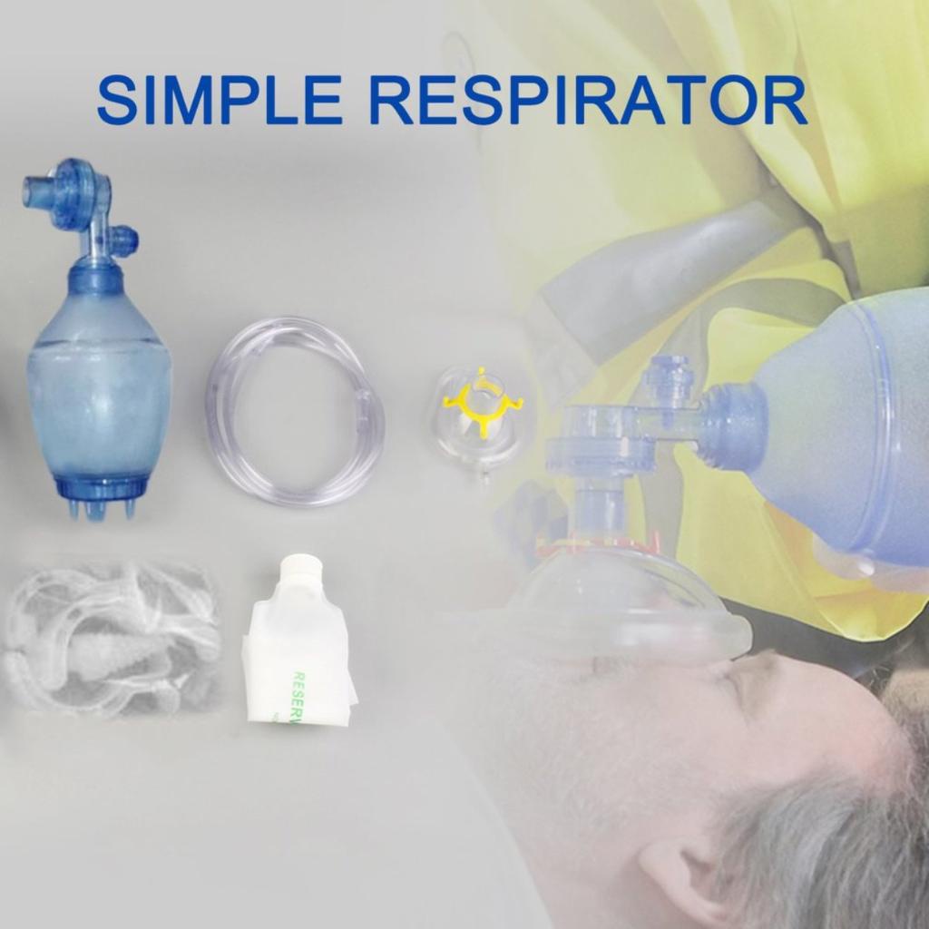 Manual Simple Resuscitator PVC Kid Ambu Bag + Oxygen Tube First Aid kit