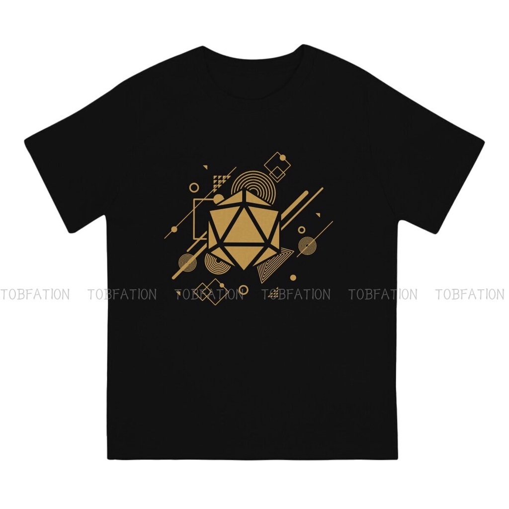 Men's short sleeves Dnd Game Tshirts Retro Narrator Polyhedral D20 Dice Print Homme T Shirt Trend Clothing Size S6Xl