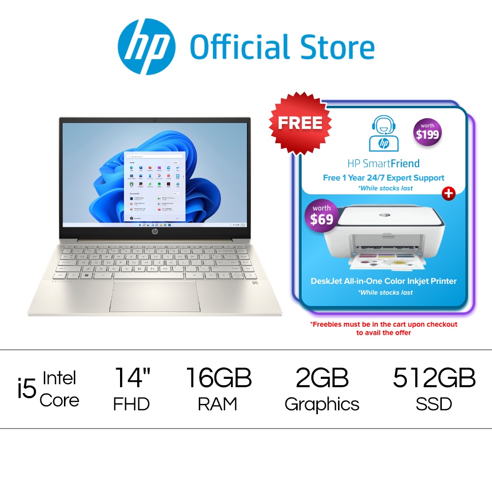 HP Pavilion Laptop 14-dv2008TX / 12th Gen Intel Core i5-1235U / NVIDIA GeForce MX550 / 16GB RAM / 512GB SSD / 14